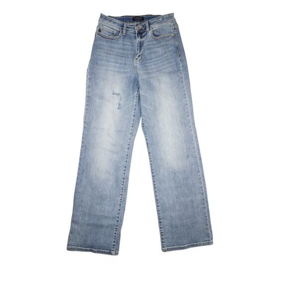 Judy Blue Light Wash Straight Fit Jeans – Size 7/28 - Picture 1 of 5